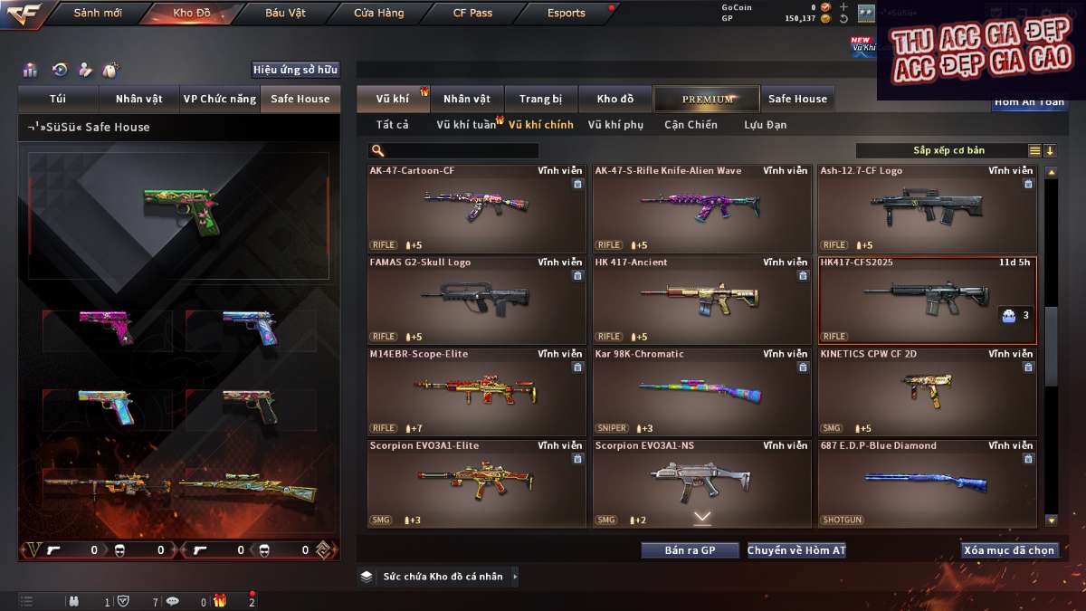 shop acc cf uy tin gia re